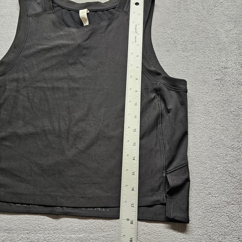 Lululemon Train to Be Tank Top Womens Small Black Athletic Mesh Cropped Training - Picture 2 of 12